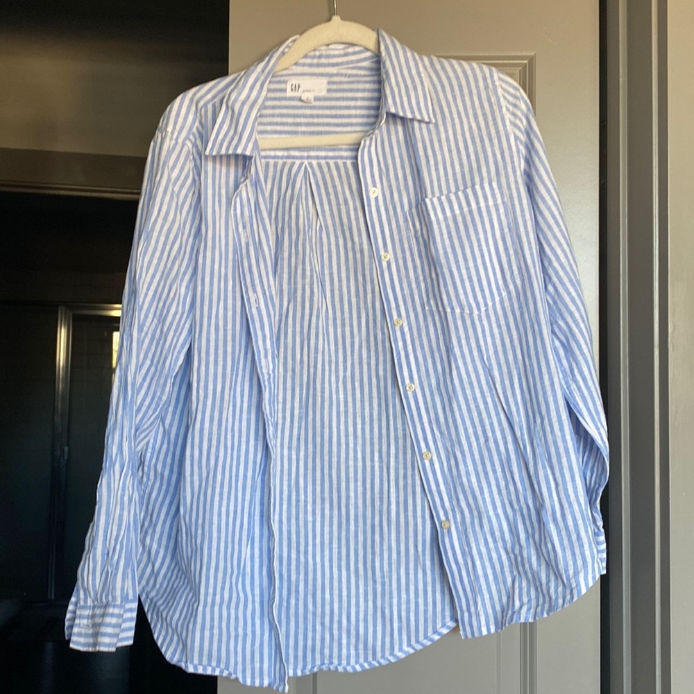 Linen button down